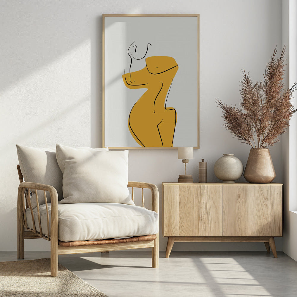 Elegante weibliche Aktsilhouette | Poster
