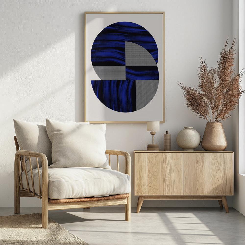 Skandinavisch in Blau und Schwarz 2 | Poster