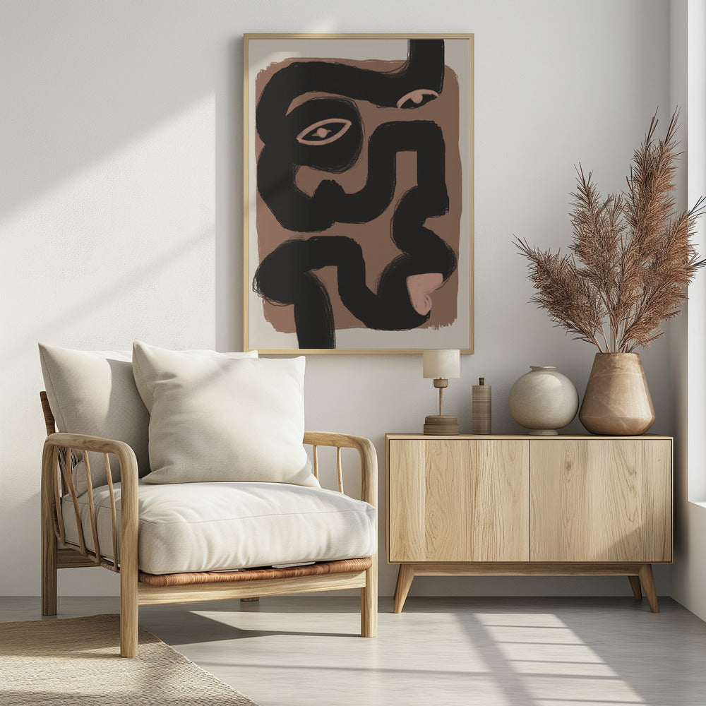 Abstract Black Portrait | Poster