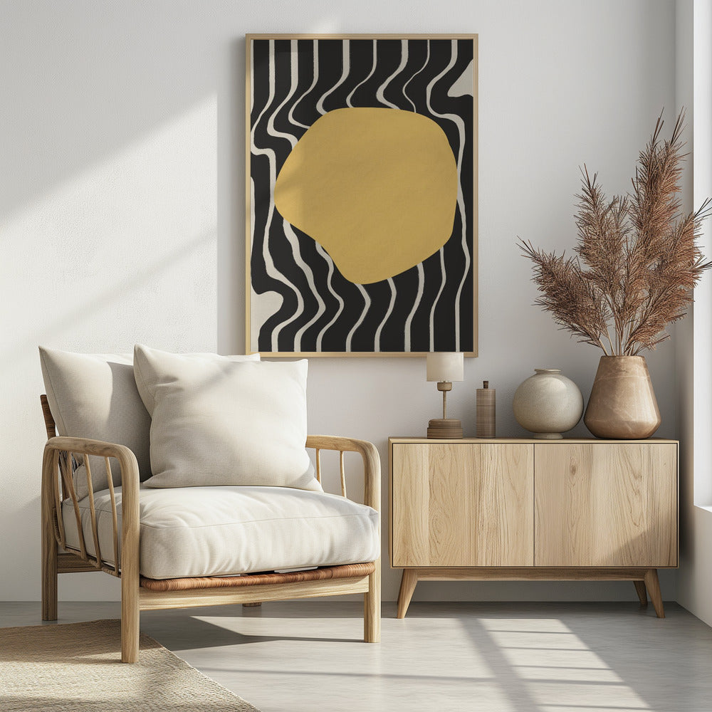 Goldene Wellenharmonie | Poster