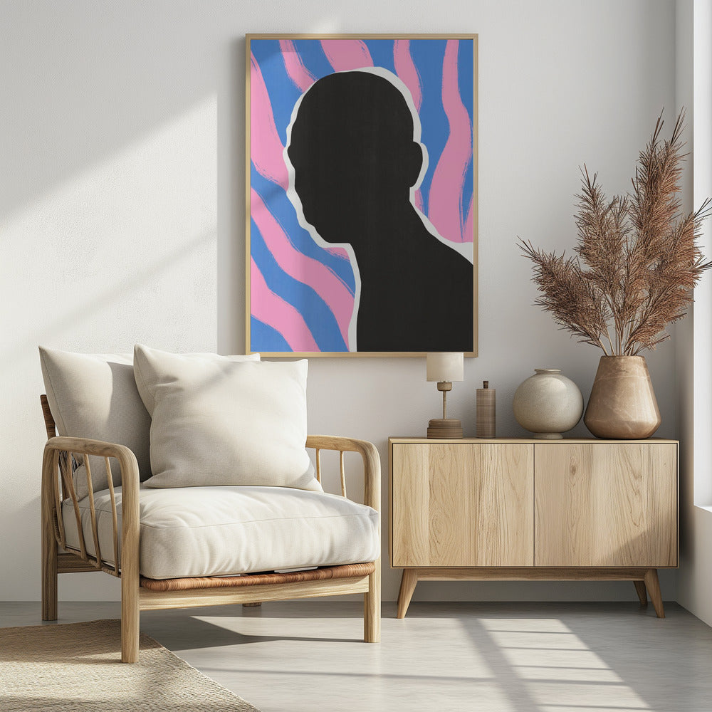 Anonymous Portrait In Stripes | Poster