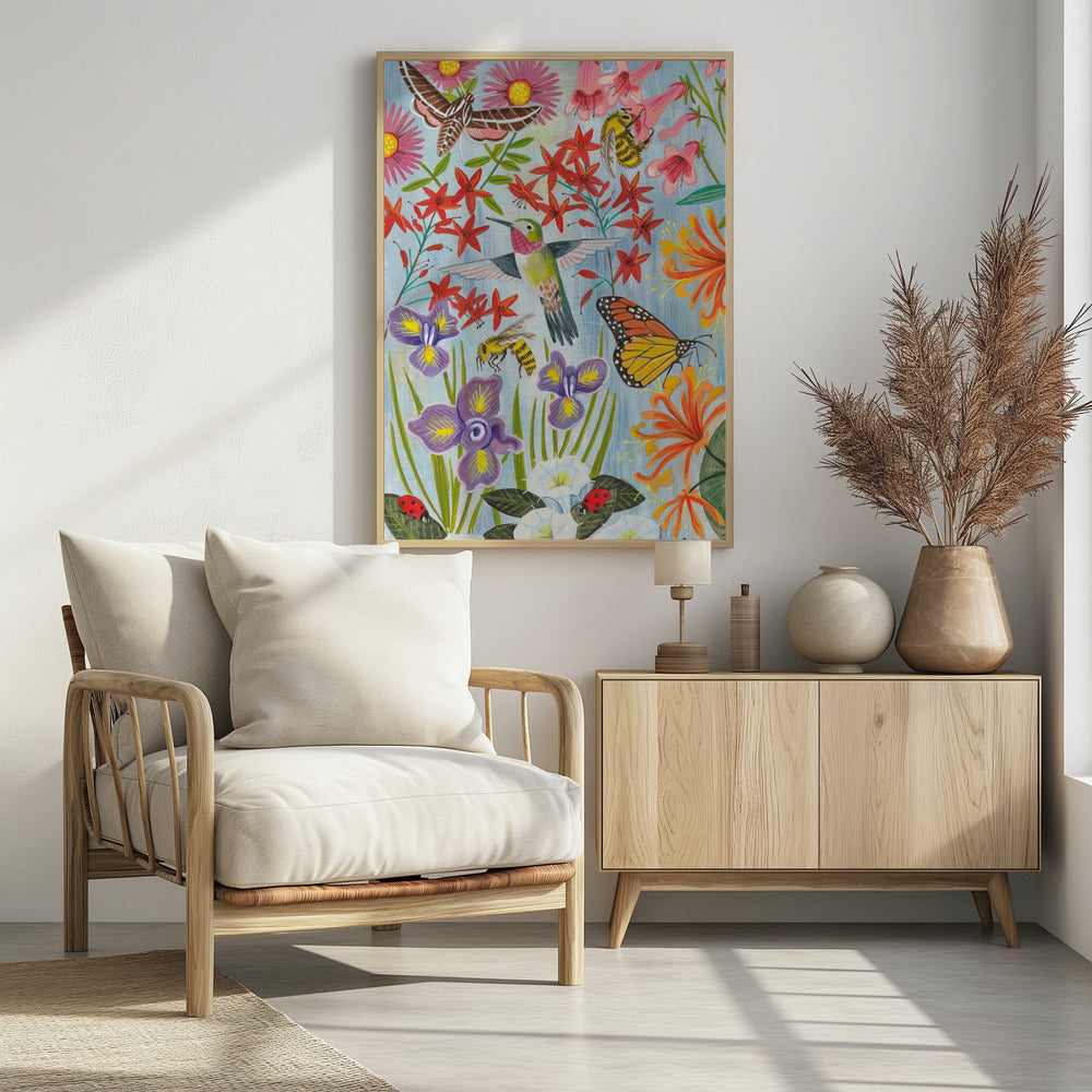 Bestäuber und Blumen | Poster