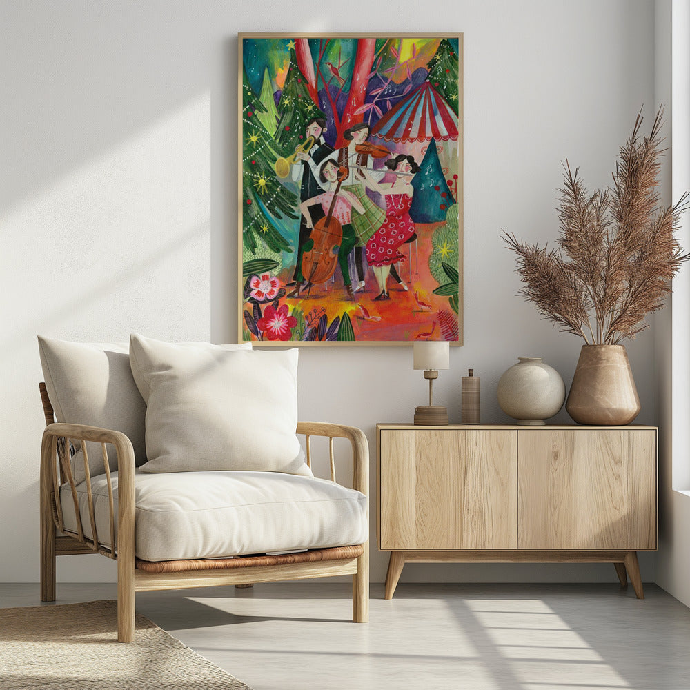 Weihnachtsmusik im Wald | Poster