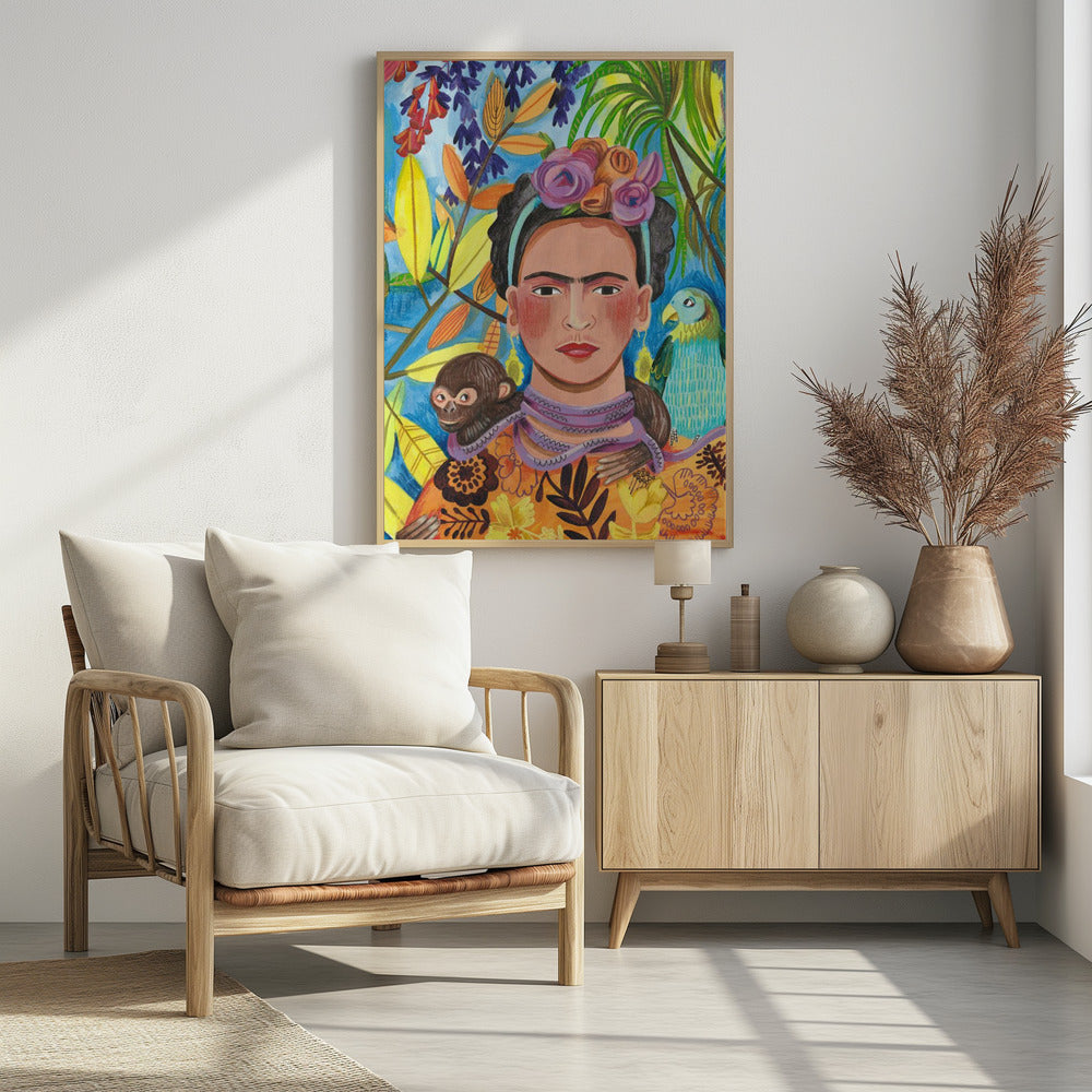 Frida and her parrots | Poster