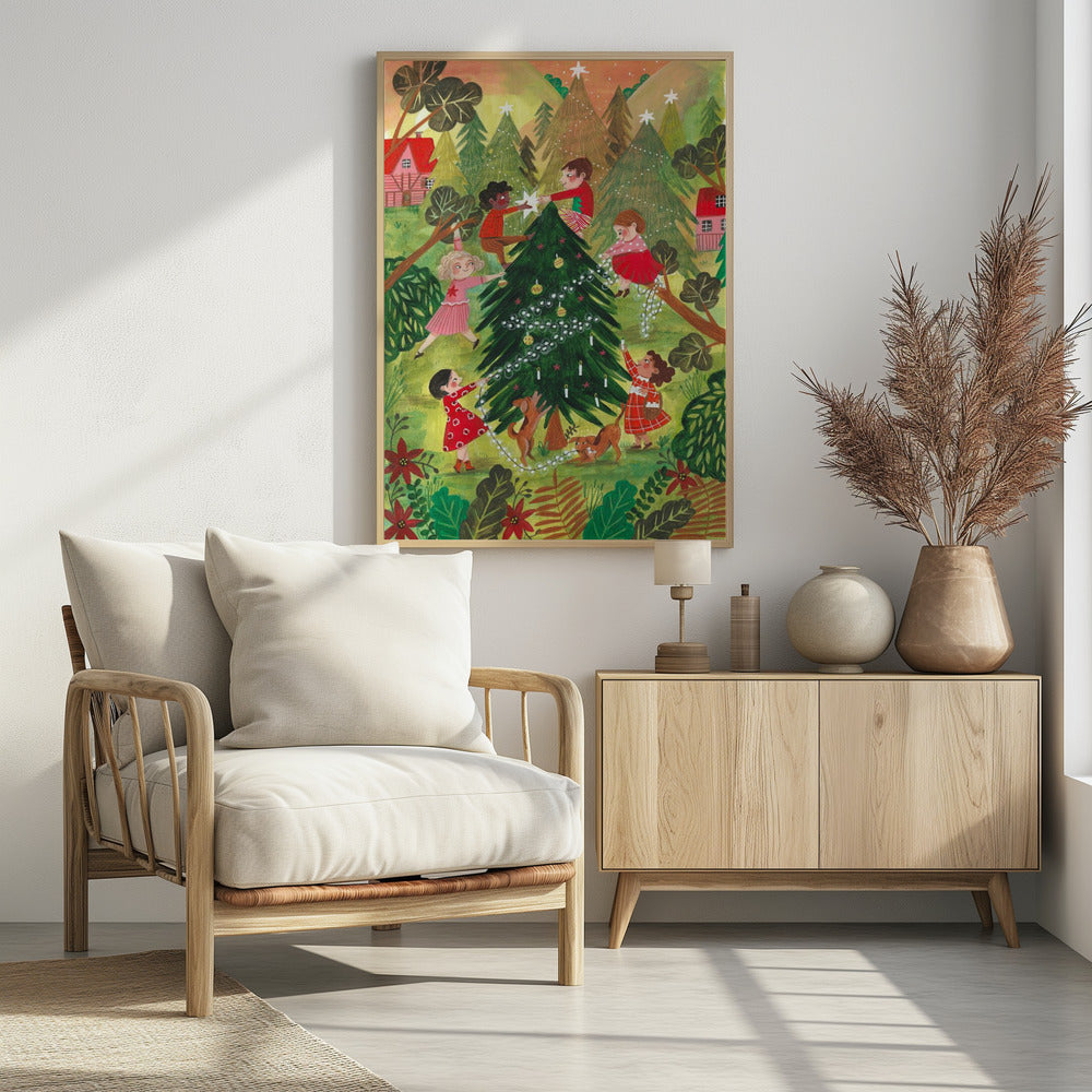 Weihnachtsbaum schmücken | Poster