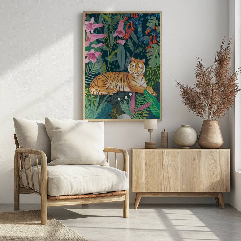 Tiger in the jungle | Poster