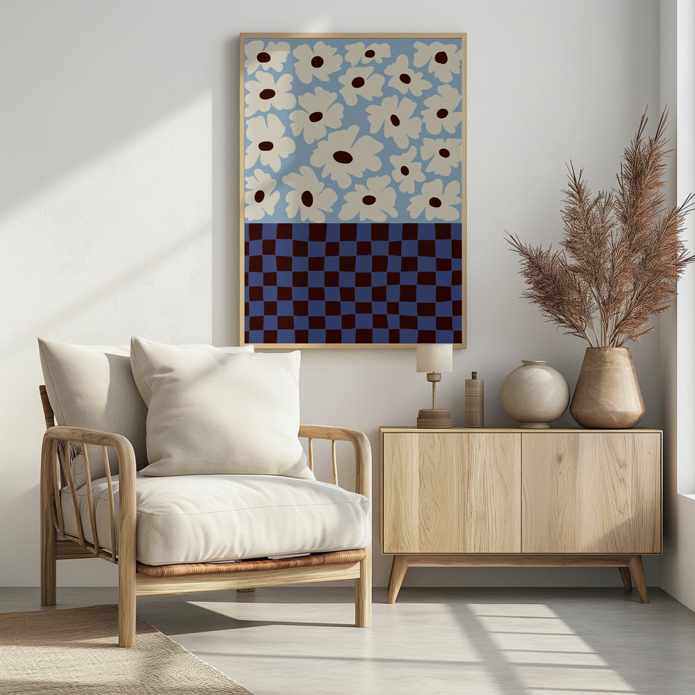 Blumen_Schachbrett | Poster
