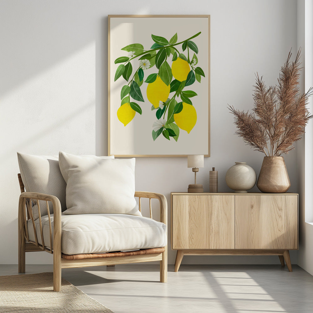Sonnige Zitronen 4x5 | Poster