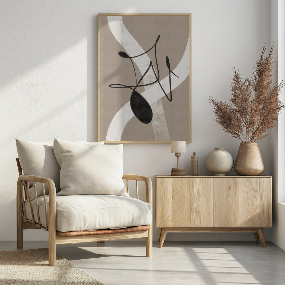 Beige abstract No.2 | Poster