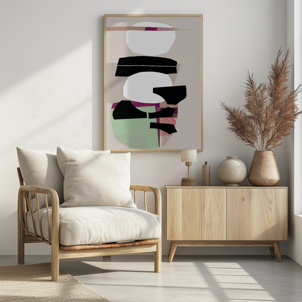 Farbiges abstraktes Schwarz Nr. 2 | Poster