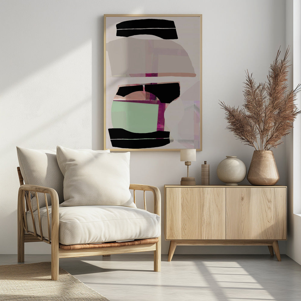 Farbiges abstraktes Schwarz Nr. 1 | Poster