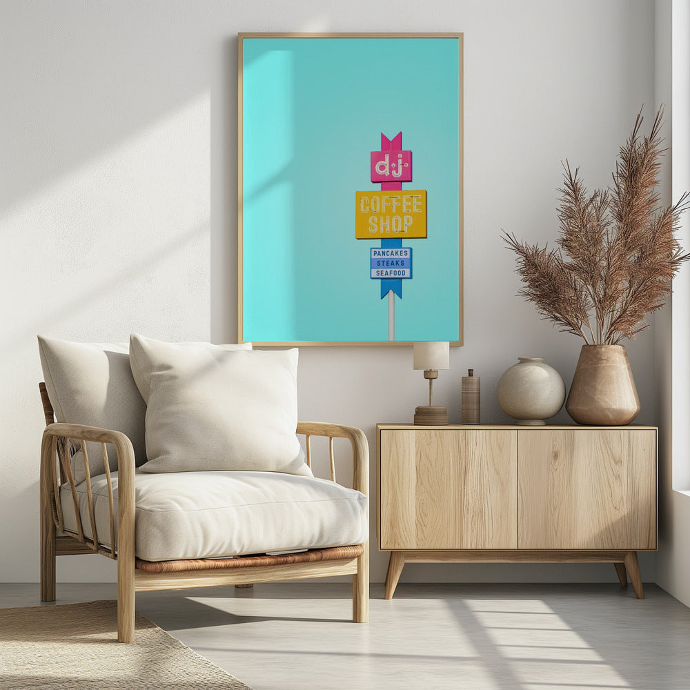 DJ Coffeeshop Sign | Poster