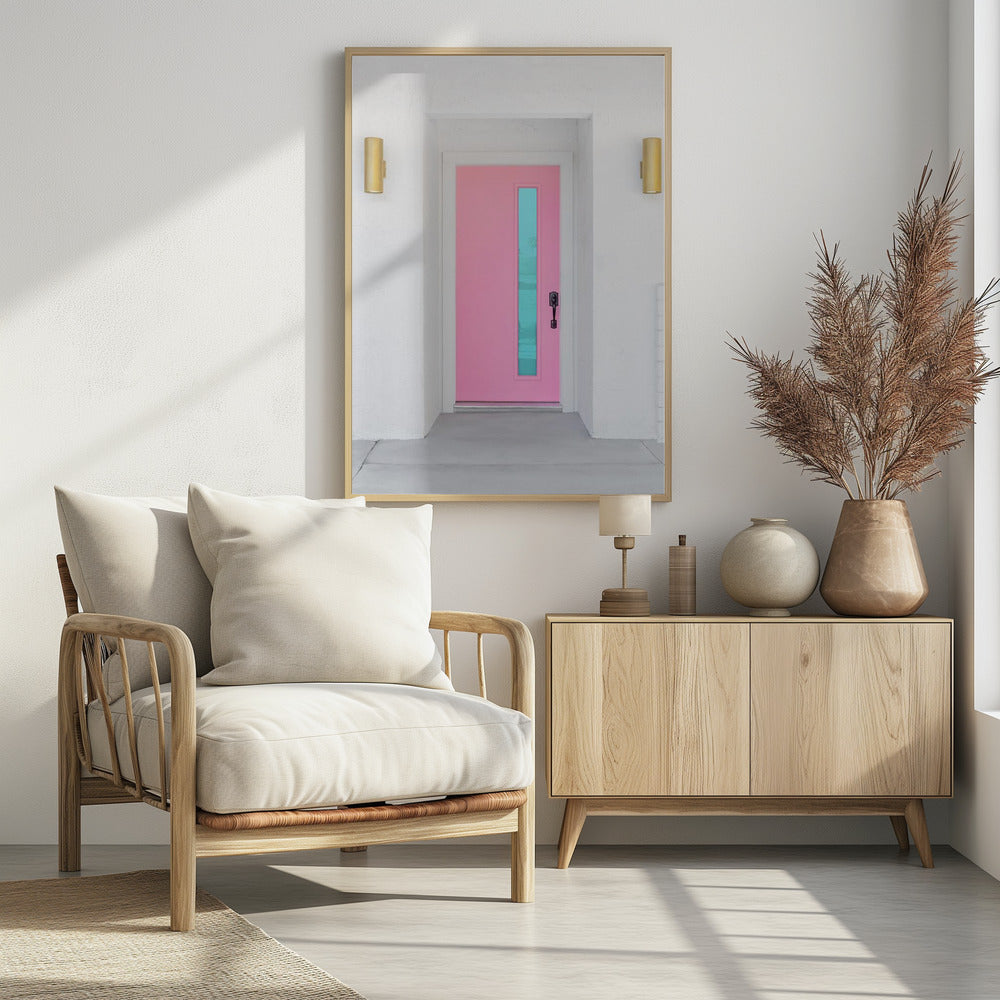 Pink Door with a Blue Window | Poster