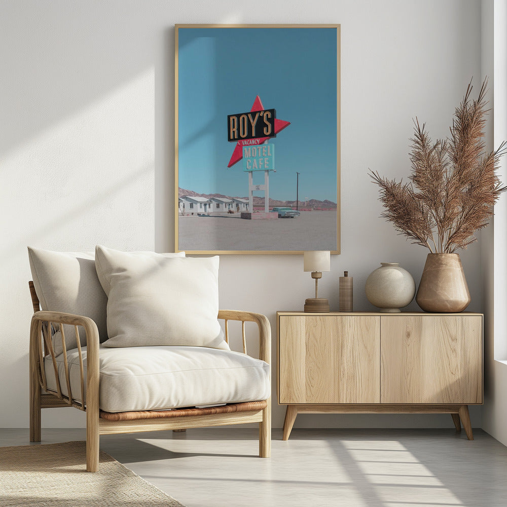 Roy's Motel Cafe Retro Sign | Poster