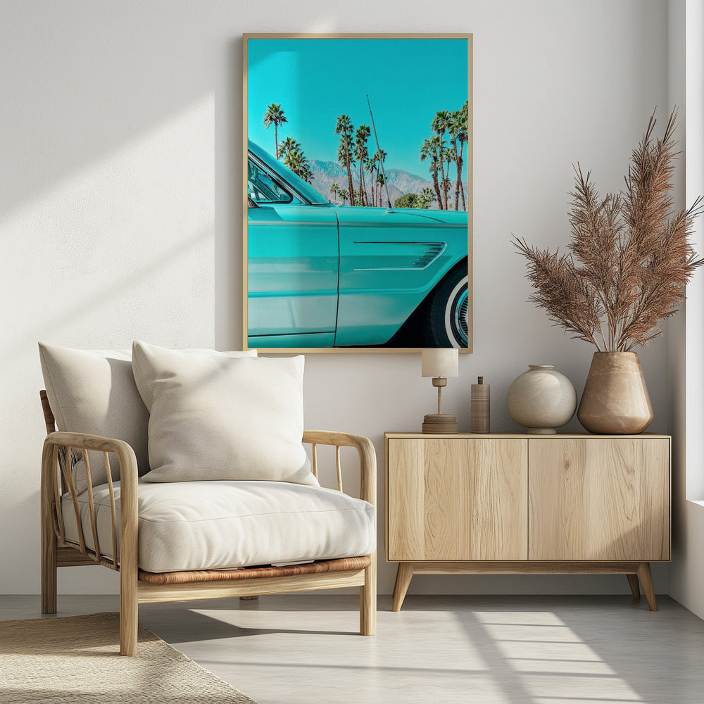 Blaugrüner Donnervogel in Palm Springs | Poster