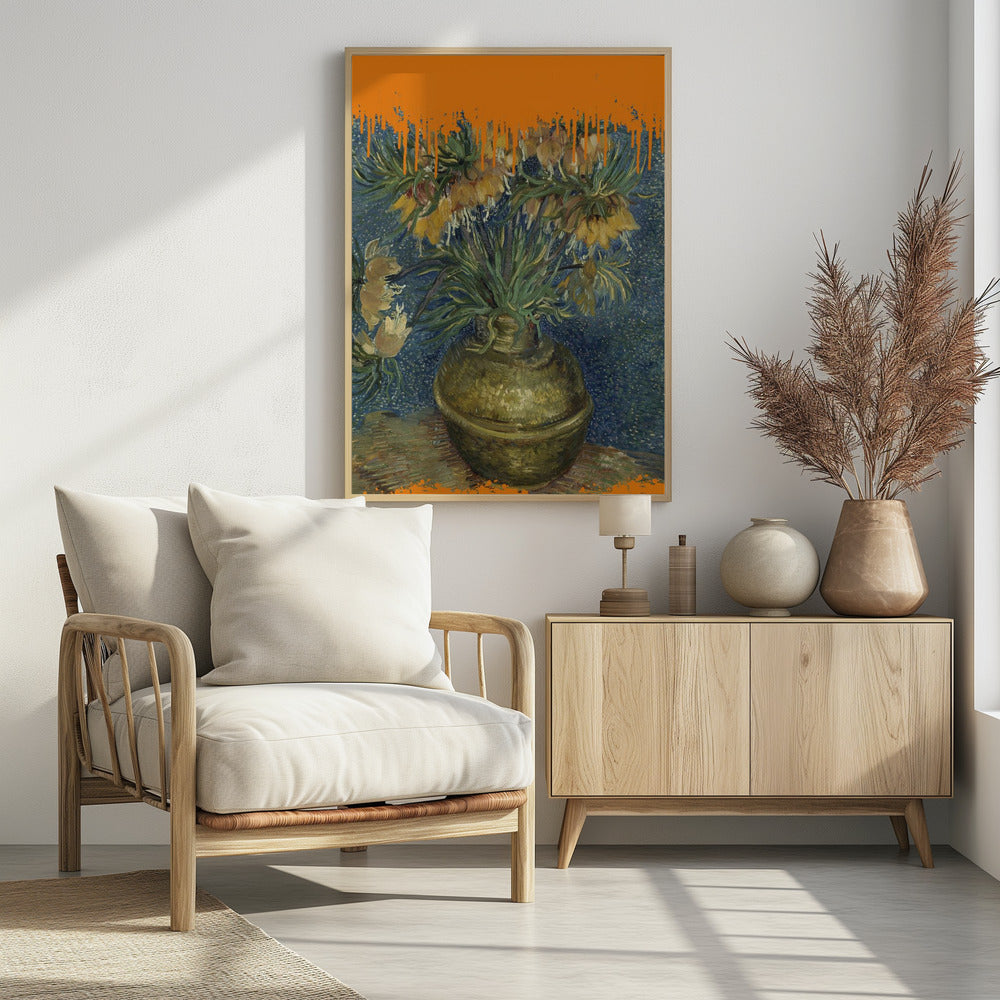 Collage Sonnenblumen und der Spritzer Van Gogh | Poster