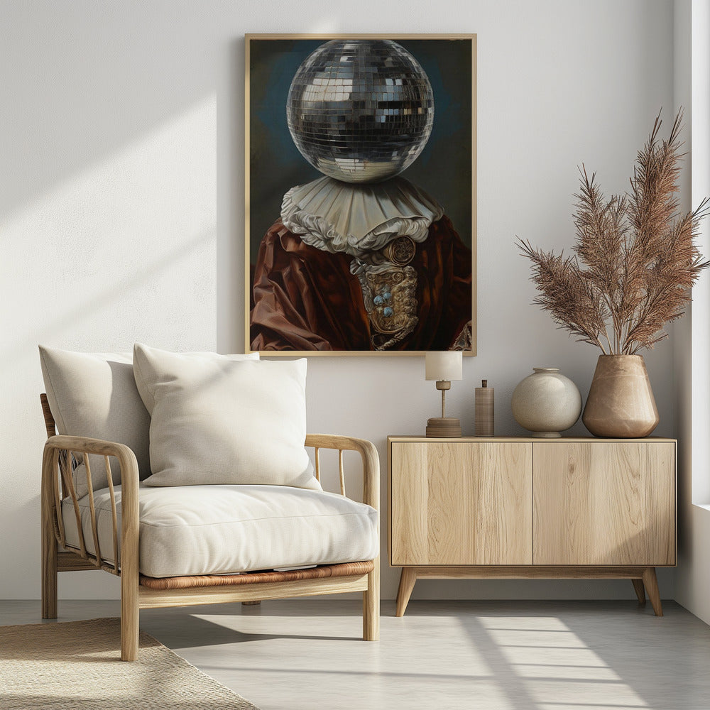 Antique Disco Ball, A Man with Disco head | Poster