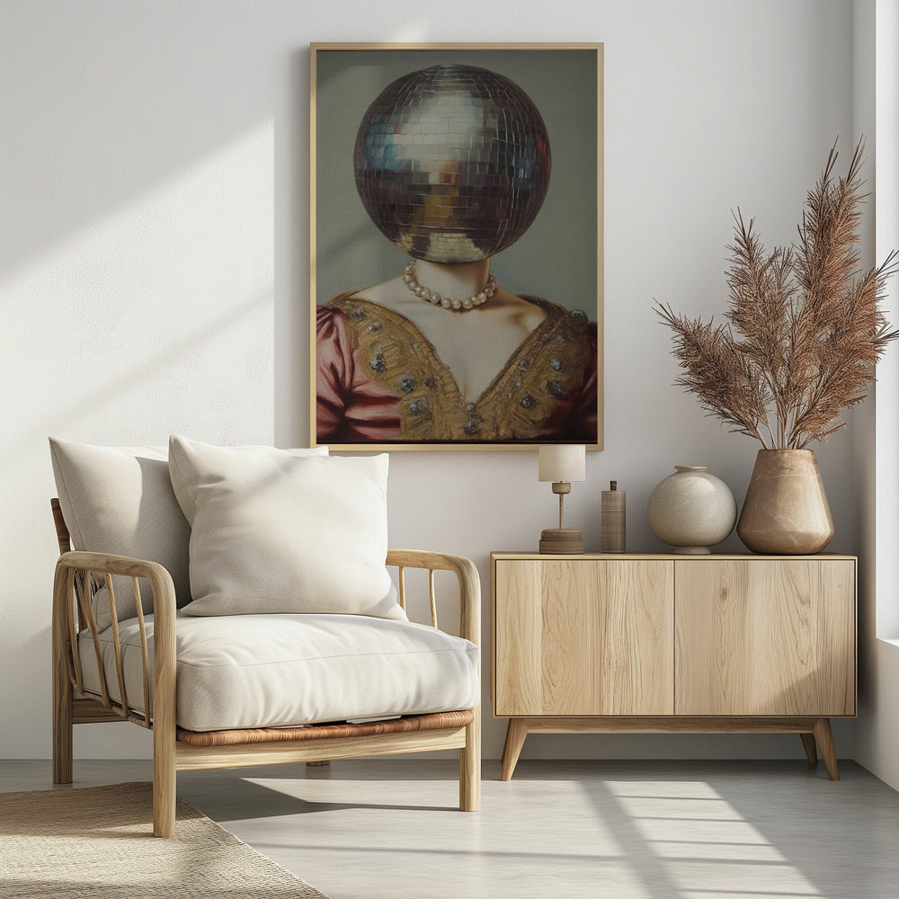 DiscoHead Queen / Veränderte Collage-Kunst | Poster