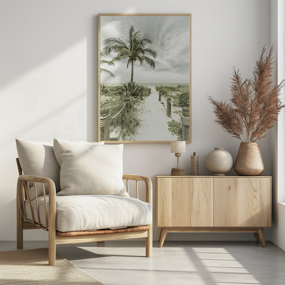 Vintage path to the beach | Poster