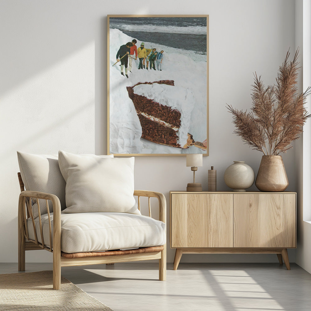 Gletscherkalbungskuchen - Dessert Schneeberg | Poster