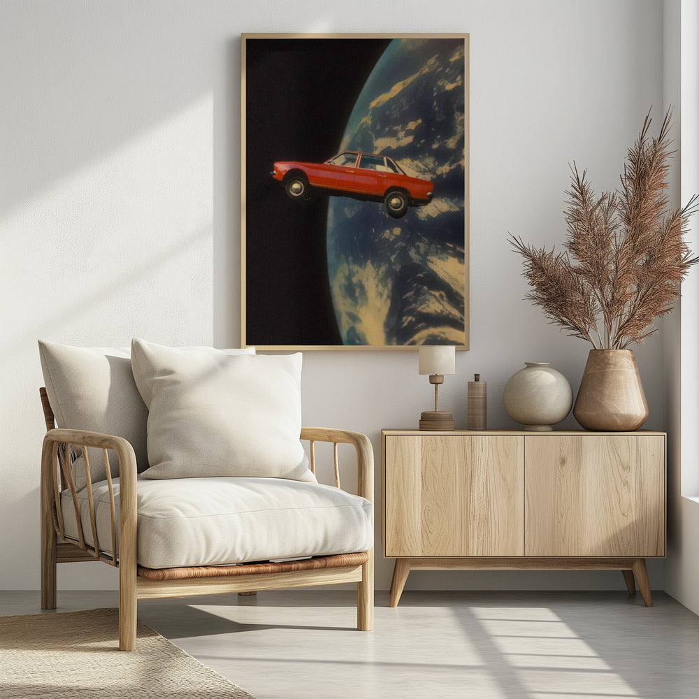 Fliegendes Raumauto | Poster