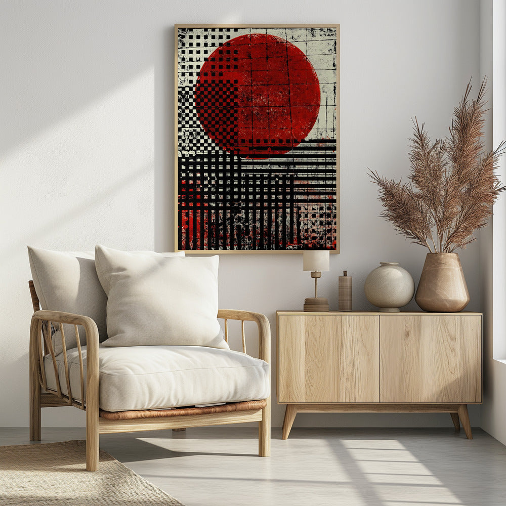Geometrische Muster in Schwarz und Weiß | Poster
