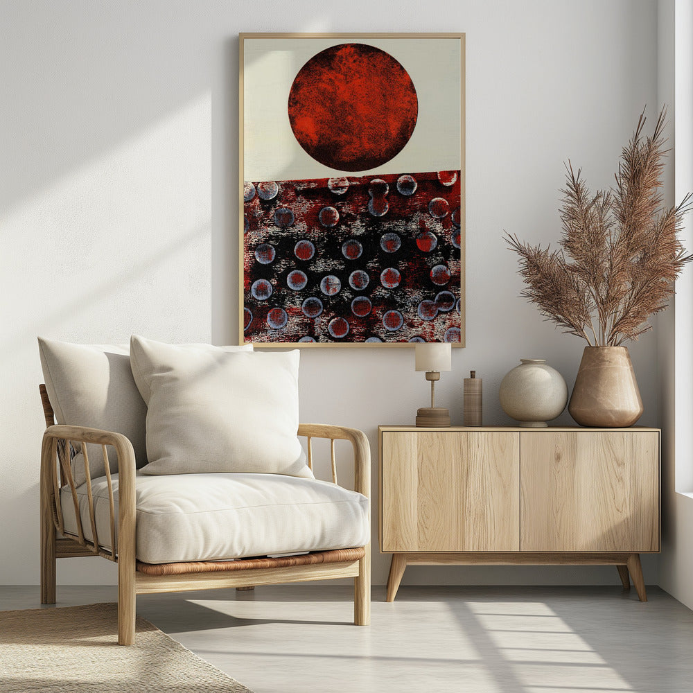 Abstraktes Kunstwerk mit geometrischer Komposition | Poster
