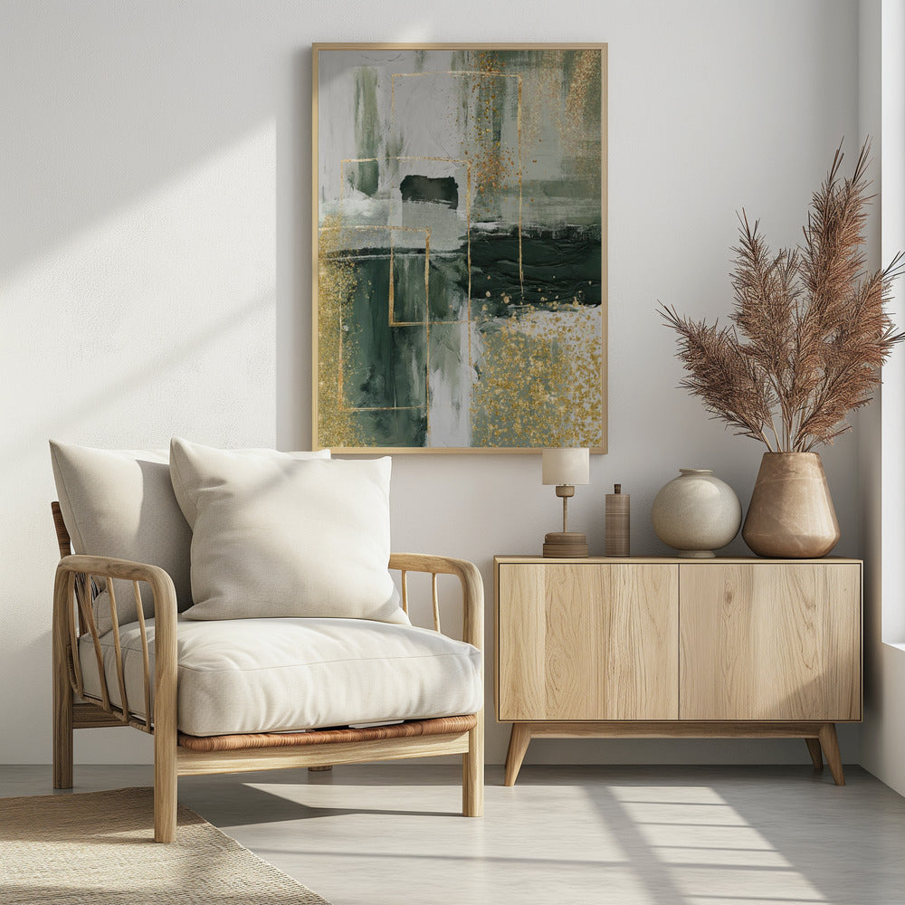 Grüner und goldener Moment 3 | Poster