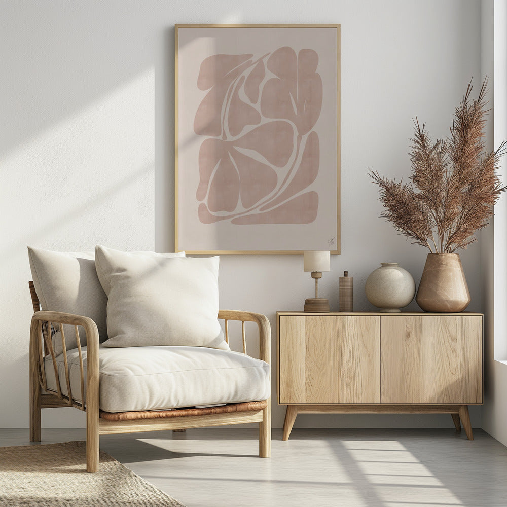Beige Abstract Shapes | Poster