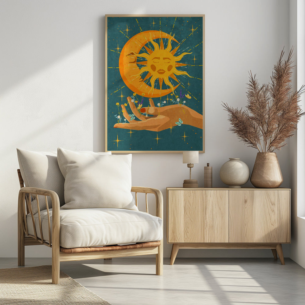 Sonne und Mond in meiner Hand | Poster
