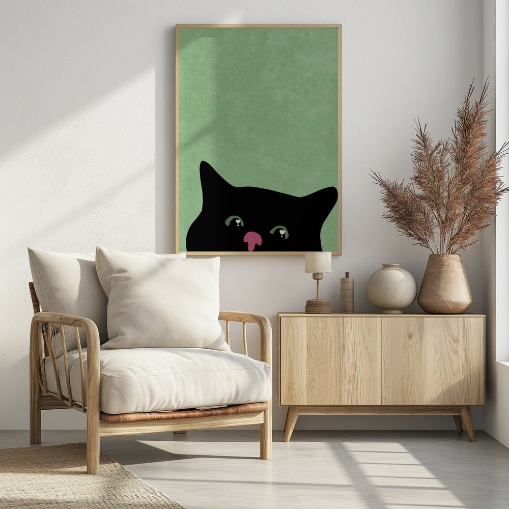 Neugierige Katze | Poster