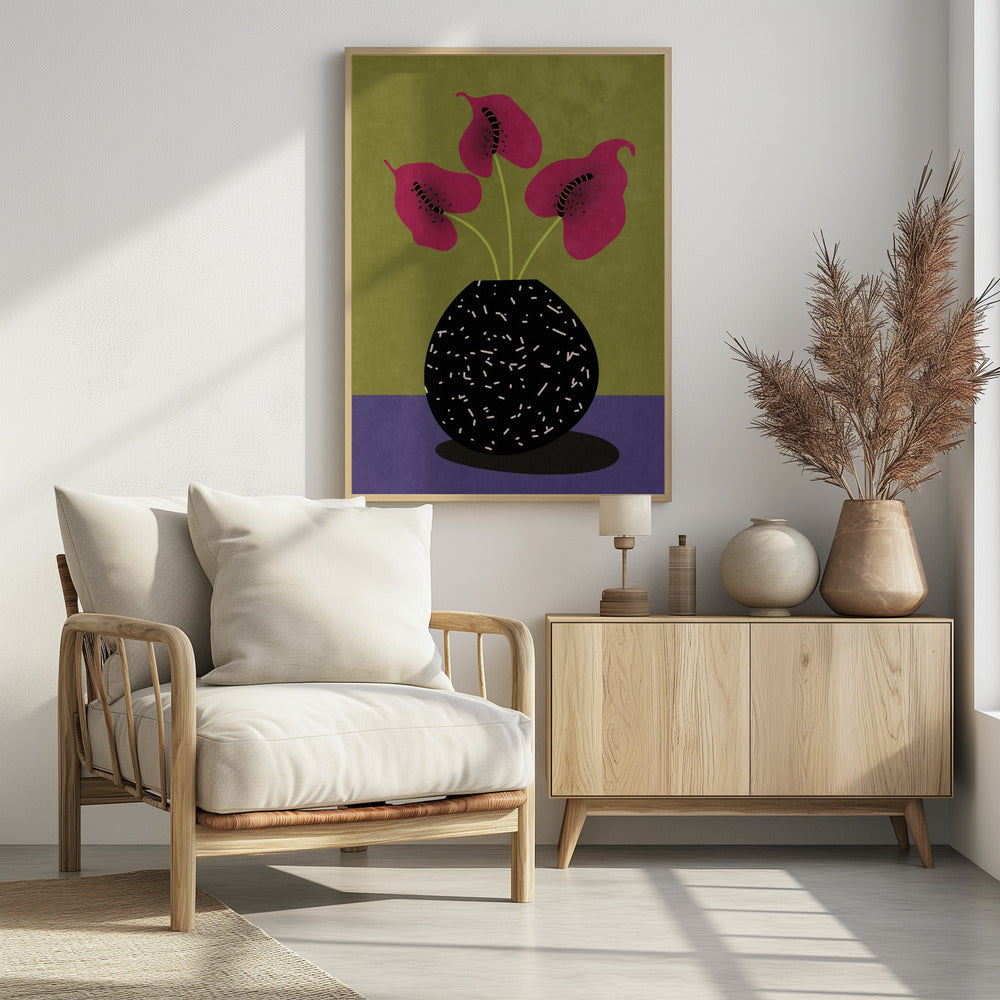 Schöne Blumen in der Vase | Poster