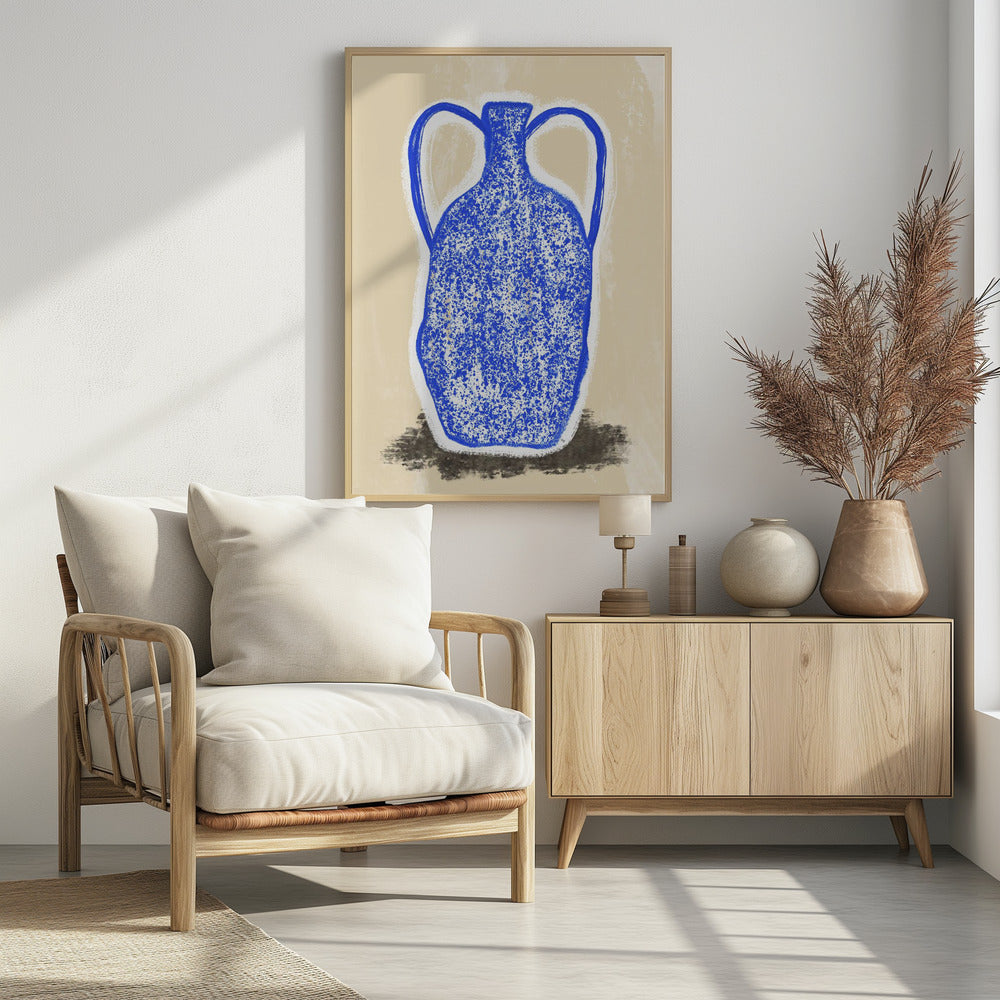Große blaue Vase | Poster