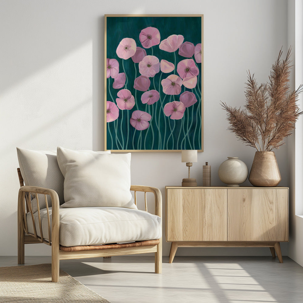 Pink poppies | Poster