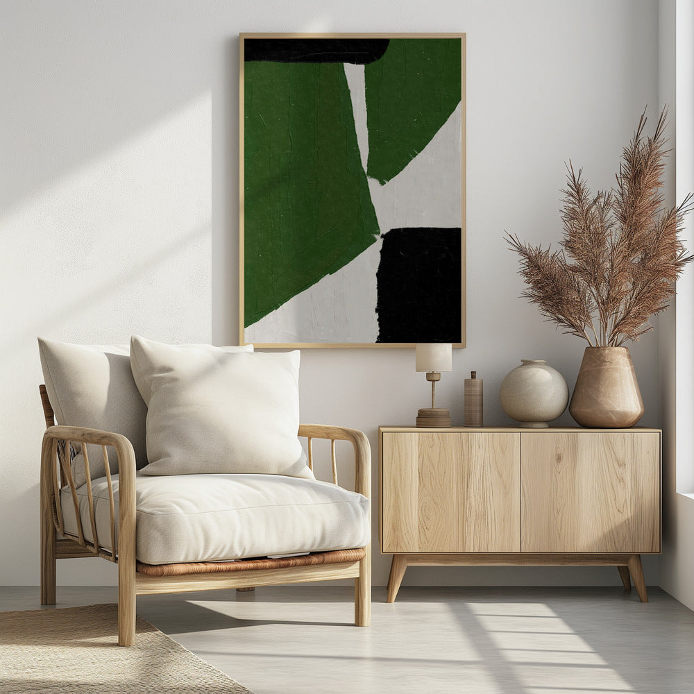 Abstrakte grüne Formen | Poster
