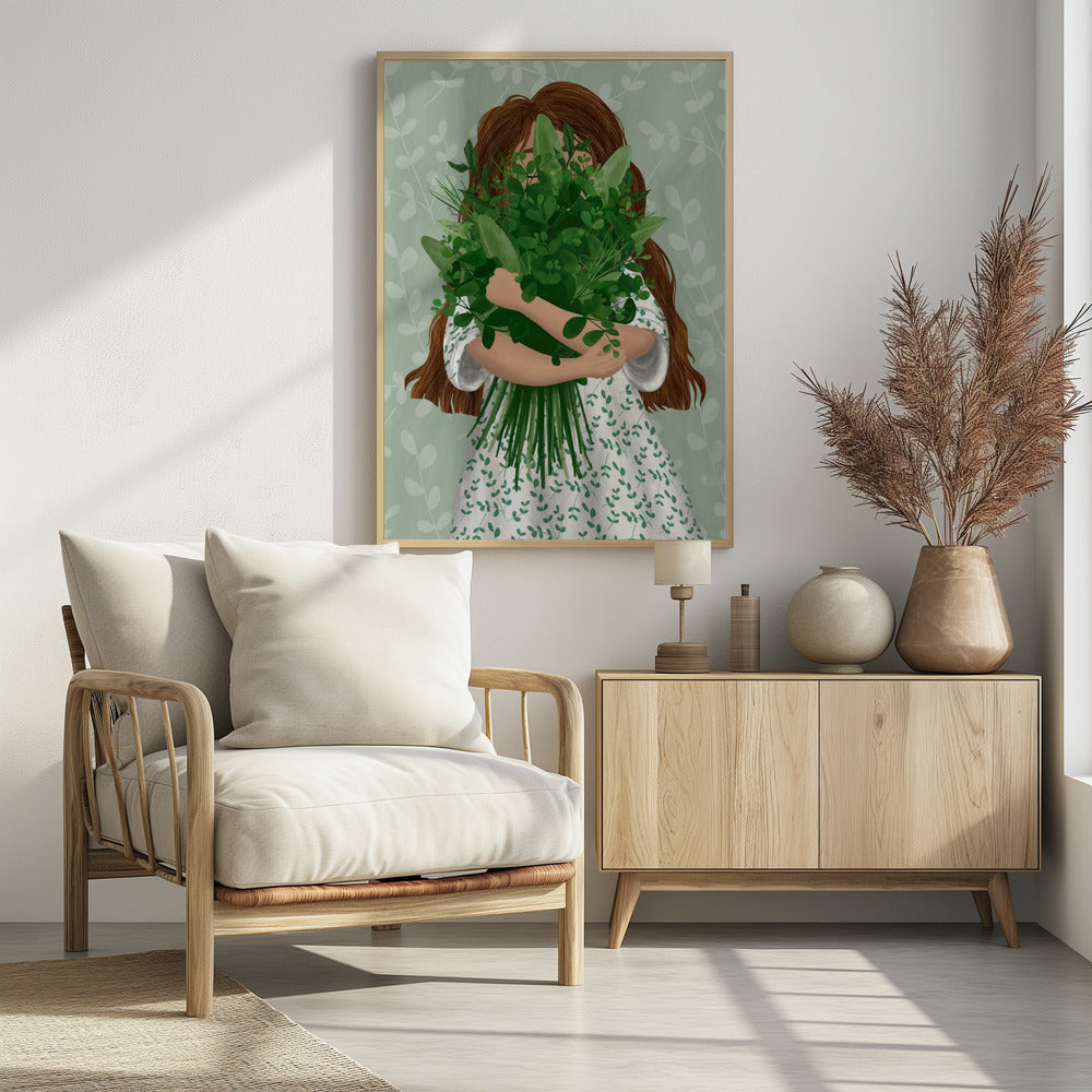 Girl with posy | Poster