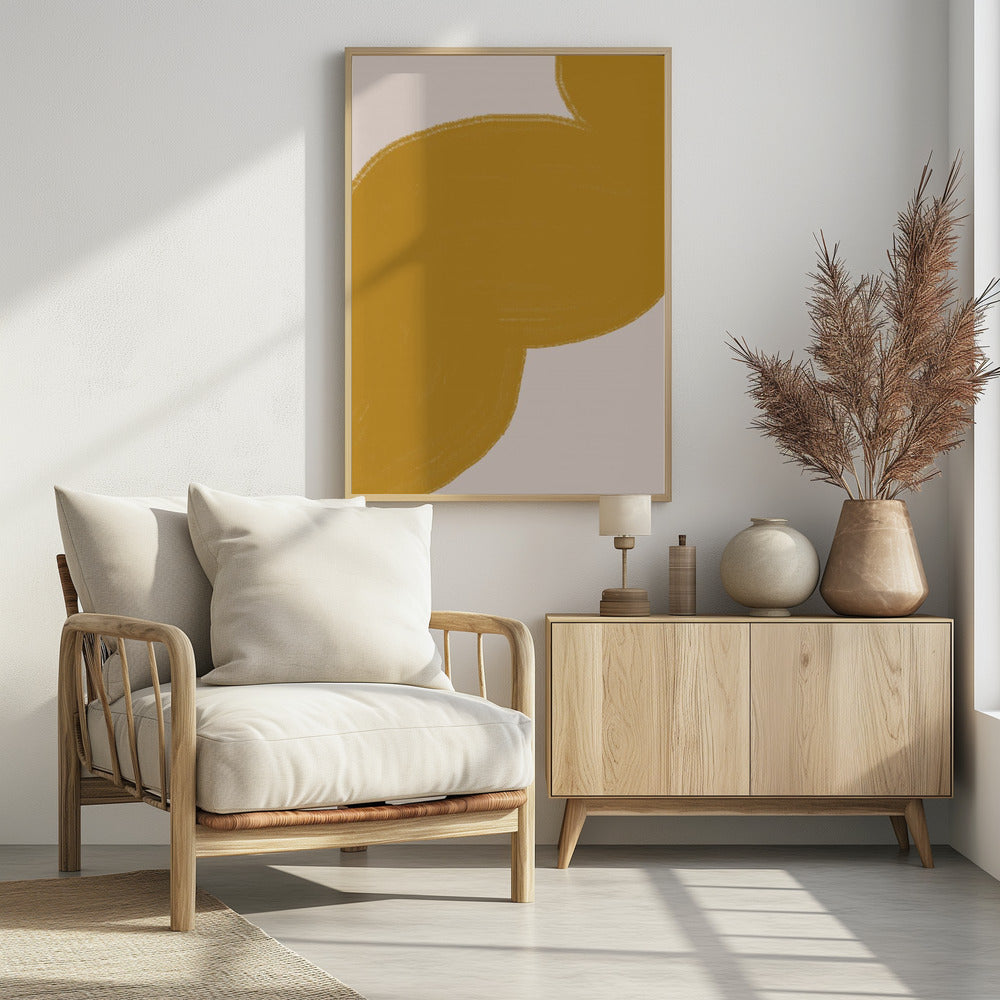 Golden Swirl Path | Poster