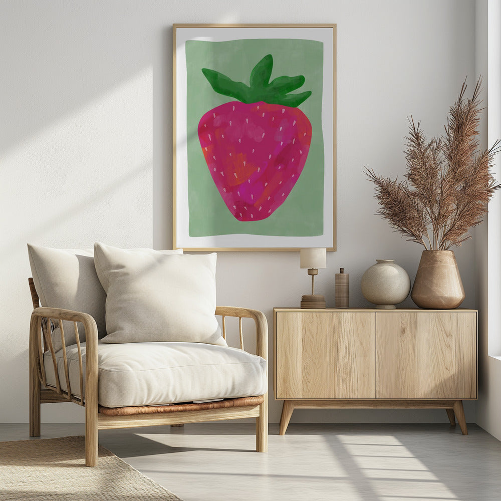 Lebendige Erdbeere | Poster