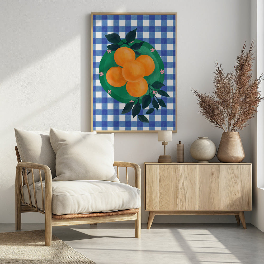 Karierter Zitrus-Charme | Poster