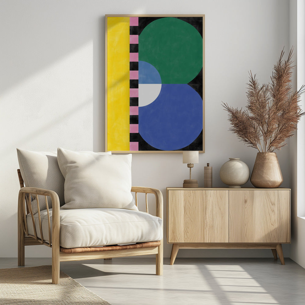 Bunter Geometrieblock und Formen | Poster