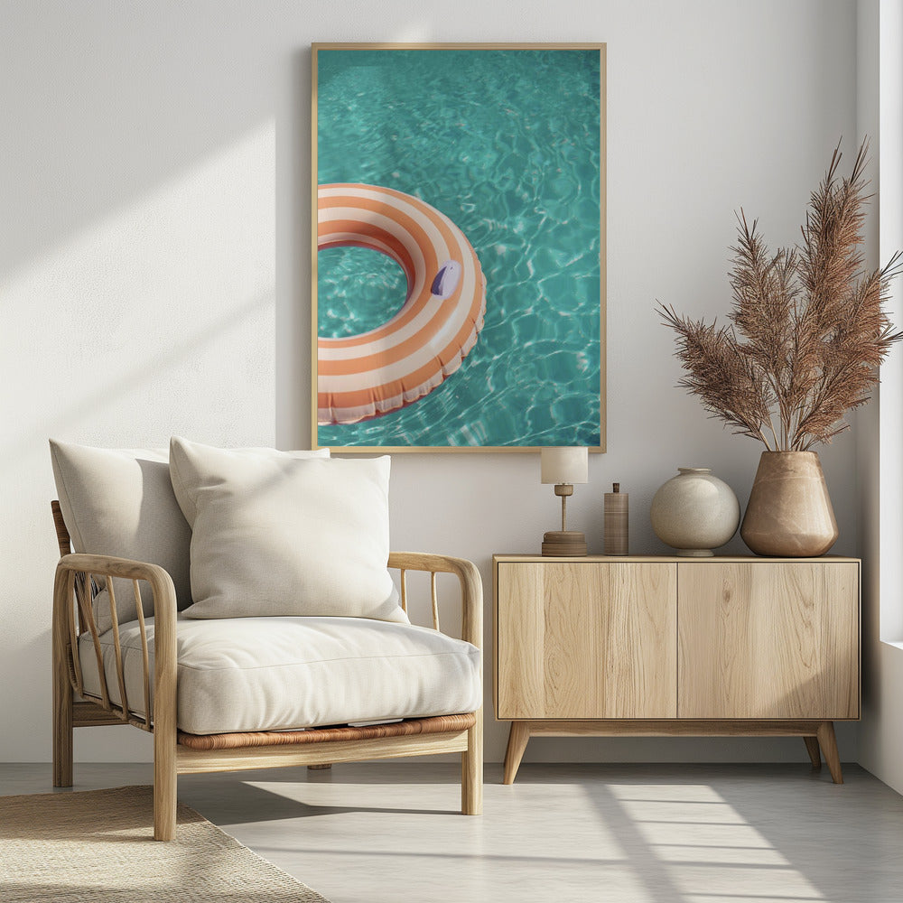 Peach Fuzz Swimming Pool Fun | Poster