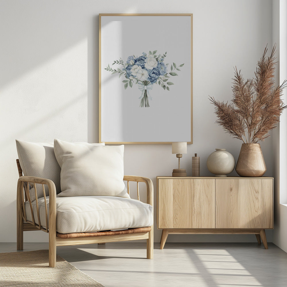 Coastal Bouquet With Bow | Poster