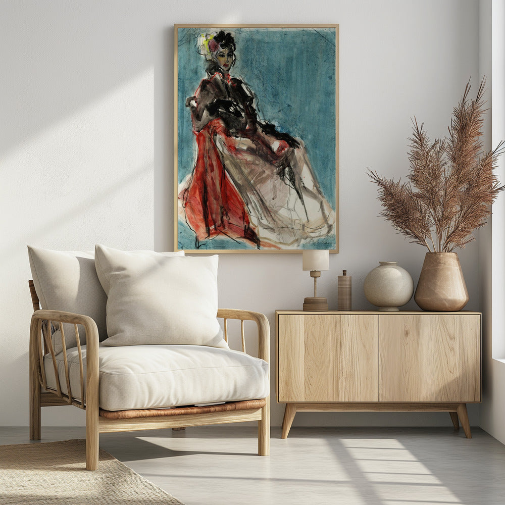 Elegant Pose of Woman Portrait | Poster
