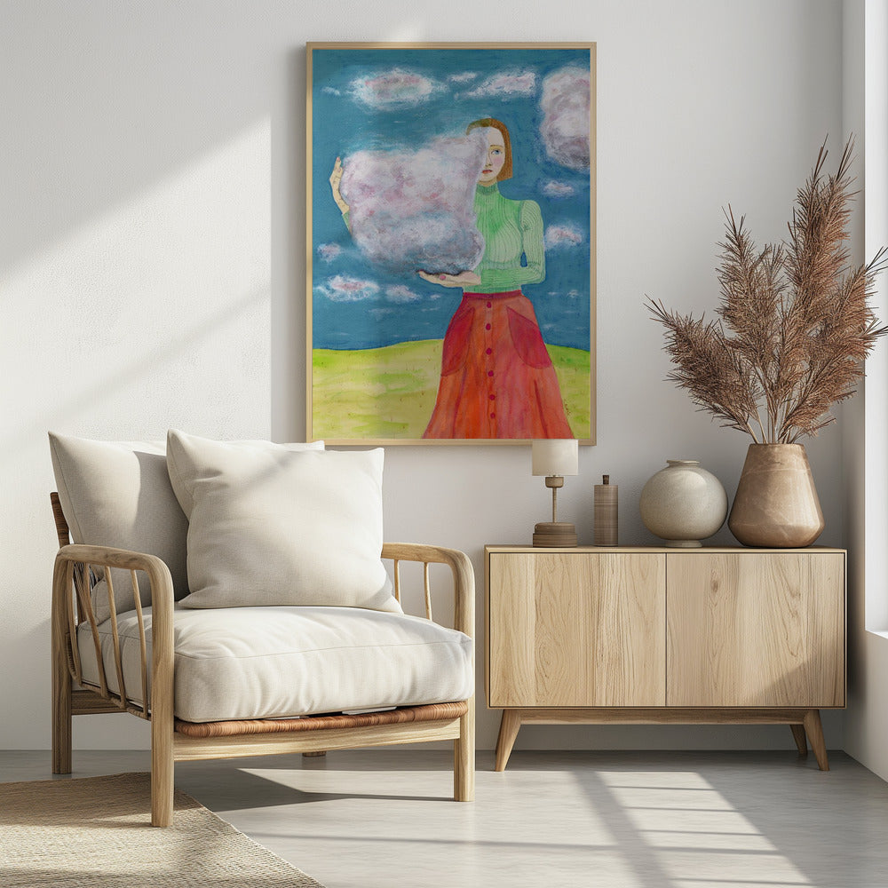 Kopf in den Wolken | Poster
