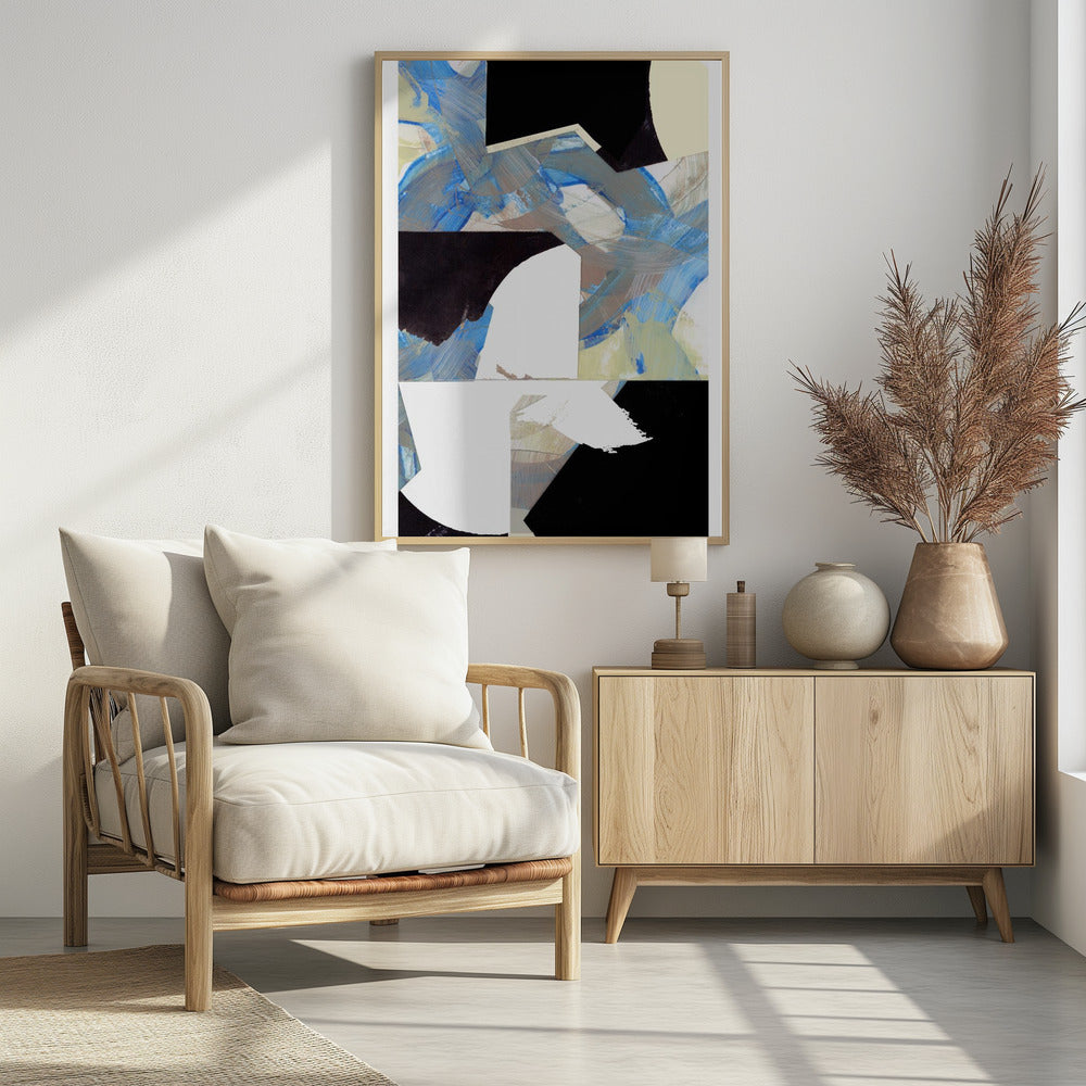 Blue Neutral Beige Black 3 | Poster