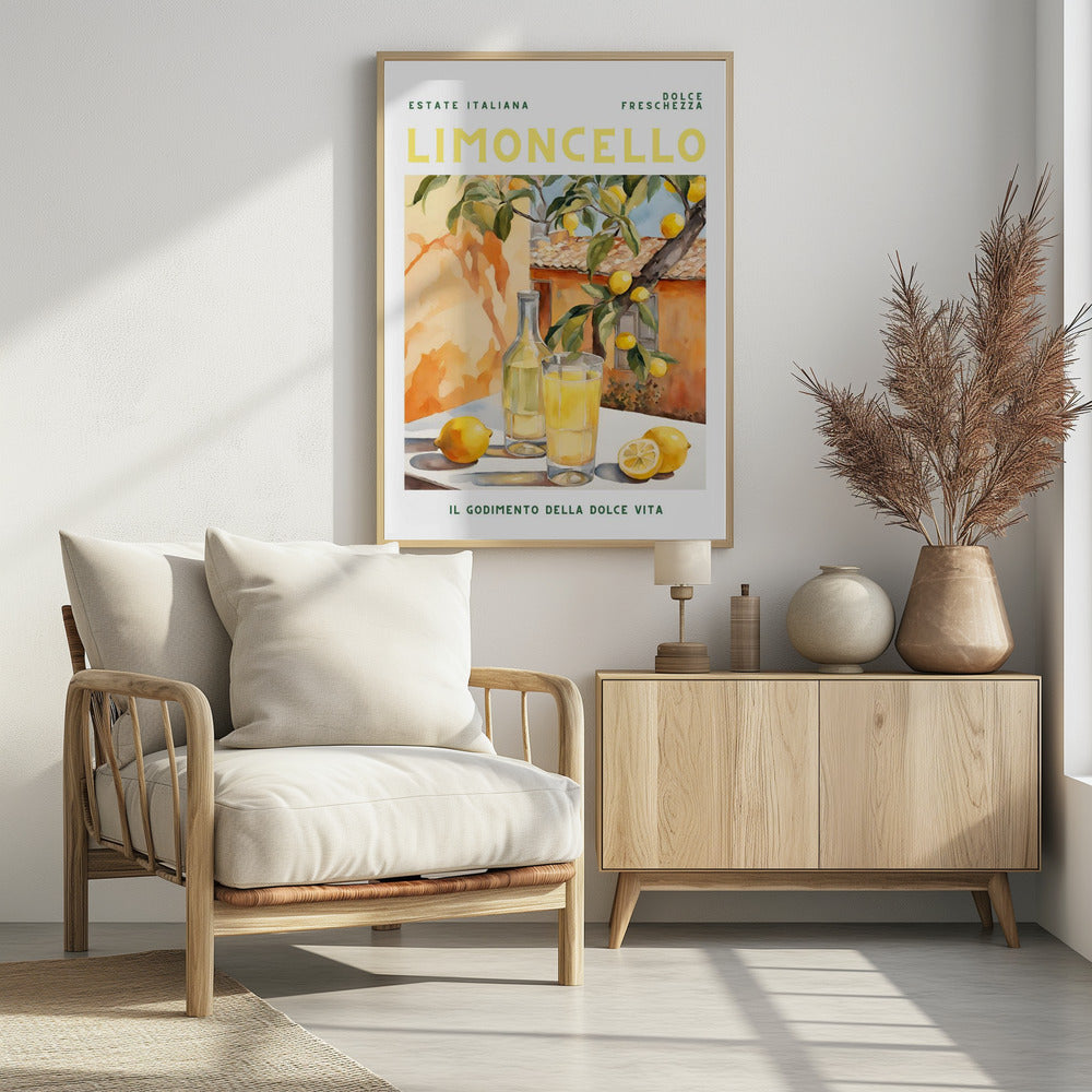 Limoncello, Aquarell, Frisch | Poster