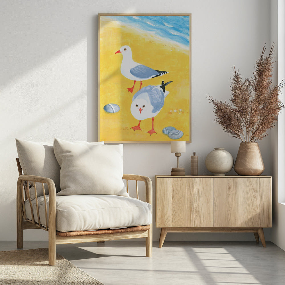 Möwen am Meer | Poster