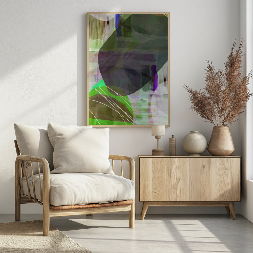 Abstrakte grüne Formen 1 | Poster