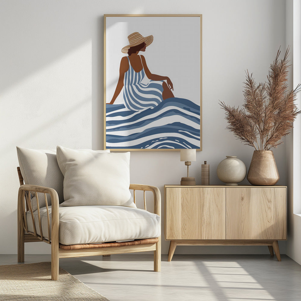 Das Mädchen im gestreiften Kleid | Poster