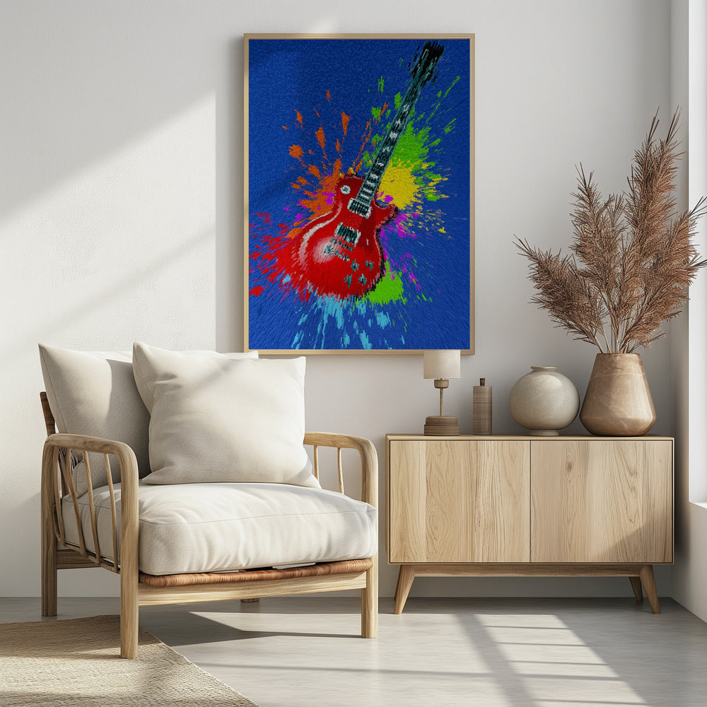 Pop-Art-Explosion mit E-Gitarre | Poster